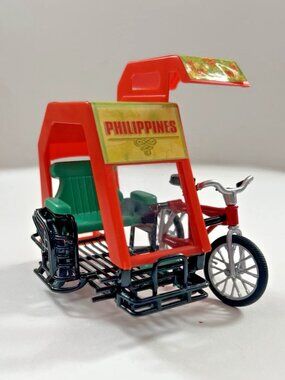 NEW Miniature Pedicab TukTuk Souvenir Decor - Red